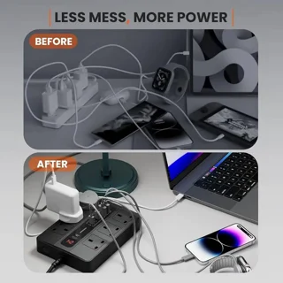 چند راهی برق و هاب شارژر هوشمند Porodo مدل multi port super hub